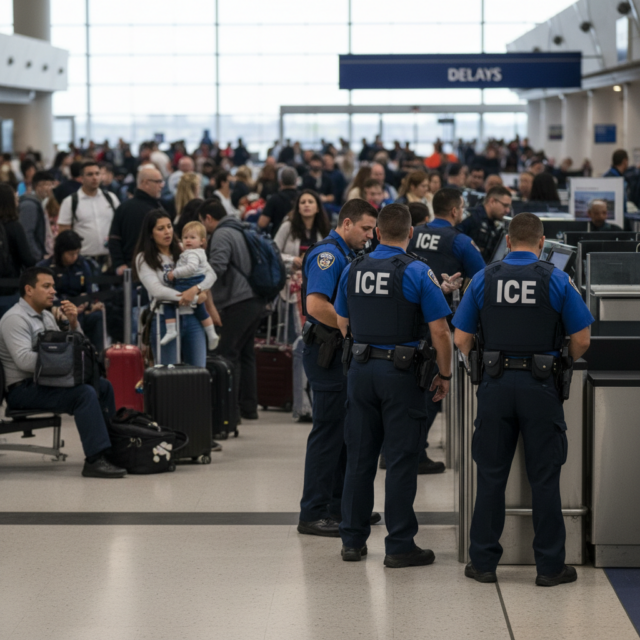 Agentes de ICE en Aeropuertos EE. UU.