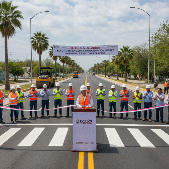 Obra de pavimentación Torreón 2000